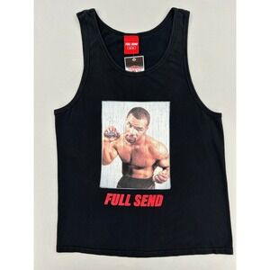 Full Send Mike Tyson Graphic Tank Top Mens Medium Black Sleeveless Grenade Shirt